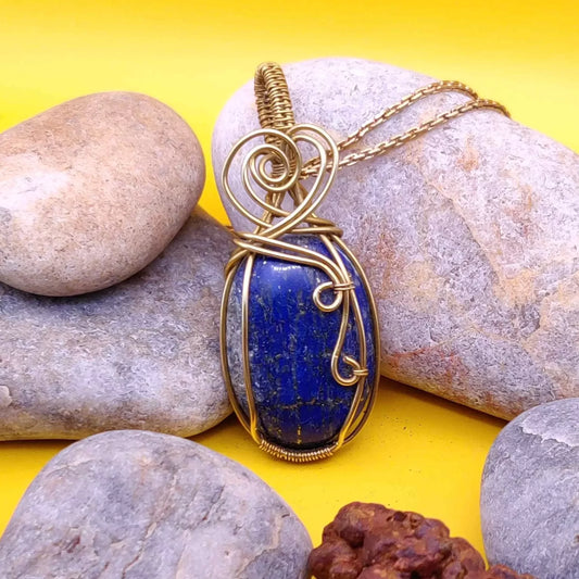 Grahish - Lapis Lazuli Necklace-001 SA1 By Sanguine Aura Handcrafted Jewellery