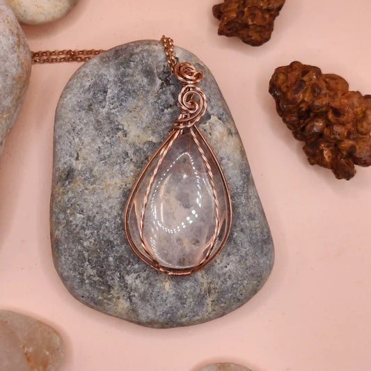 Gulika Rose Quartz Necklace By Sanguine Aura Handcrafted Jewellery