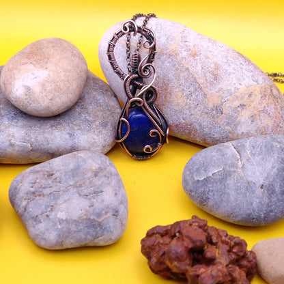 Ekaa - Lapis Lazuli Necklace By Sanguine Aura Handcrafted Jewellery