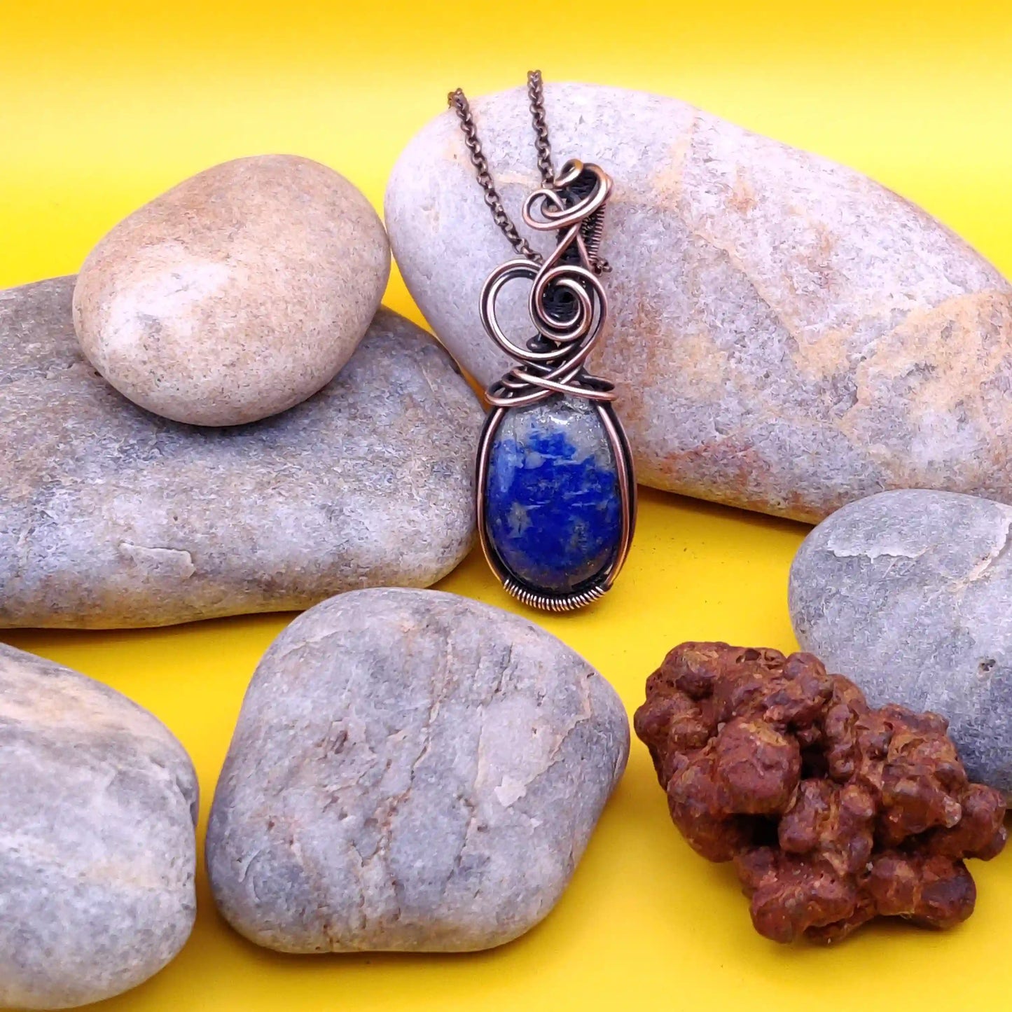 Grahish - Lapis Lazuli Necklace By Sanguine Aura Handcrafted Jewellery