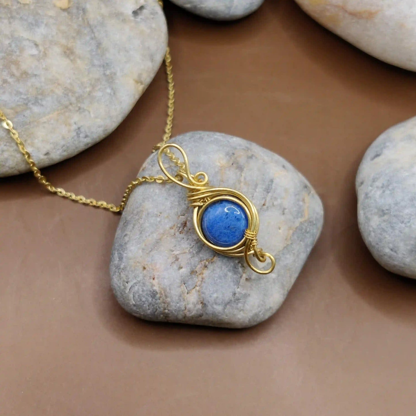 Poorv - Lapis Lazuli Necklace By Sanguine Aura Handcrafted Jewellery