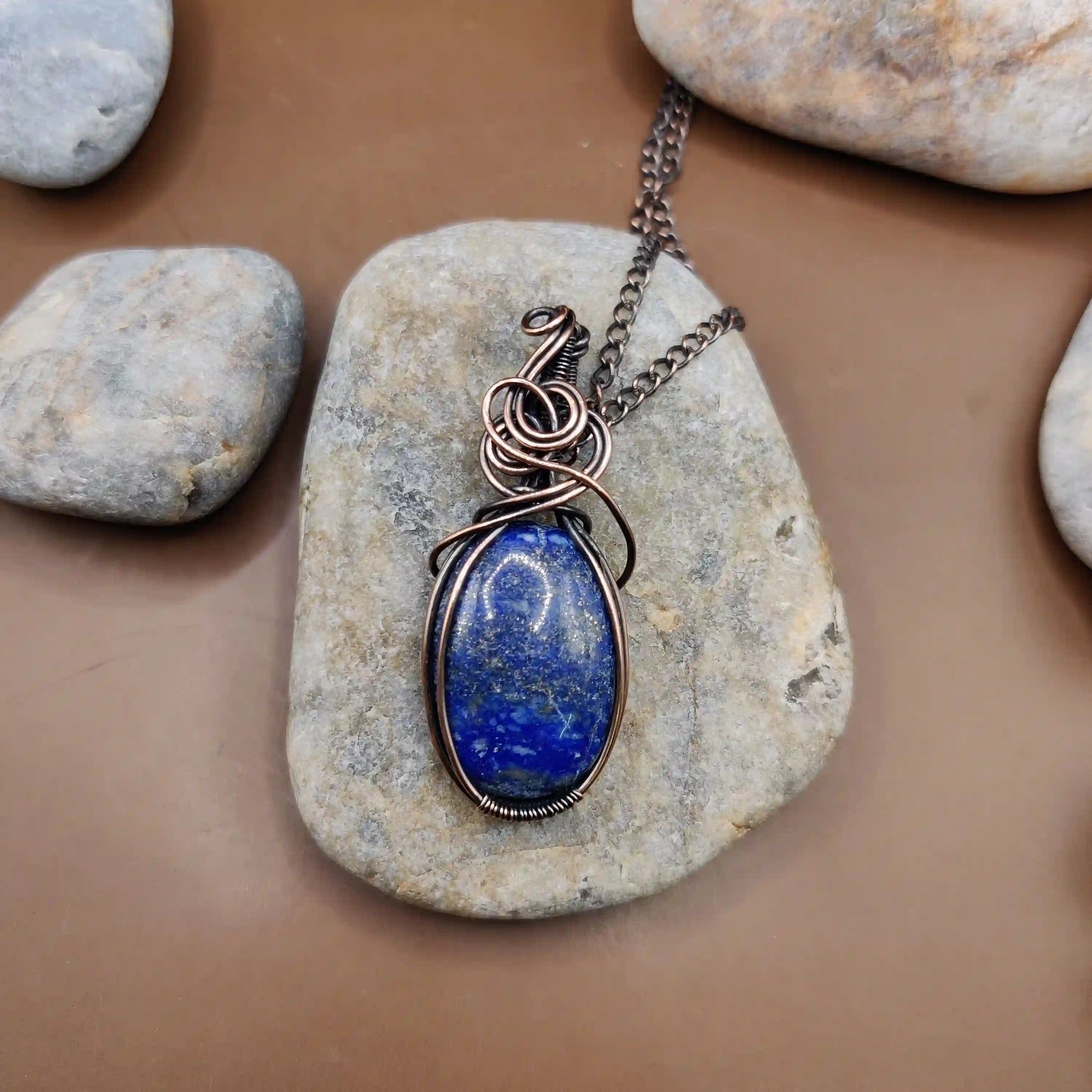 Grahish - Lapis Lazuli Necklace By Sanguine Aura Handcrafted Jewellery