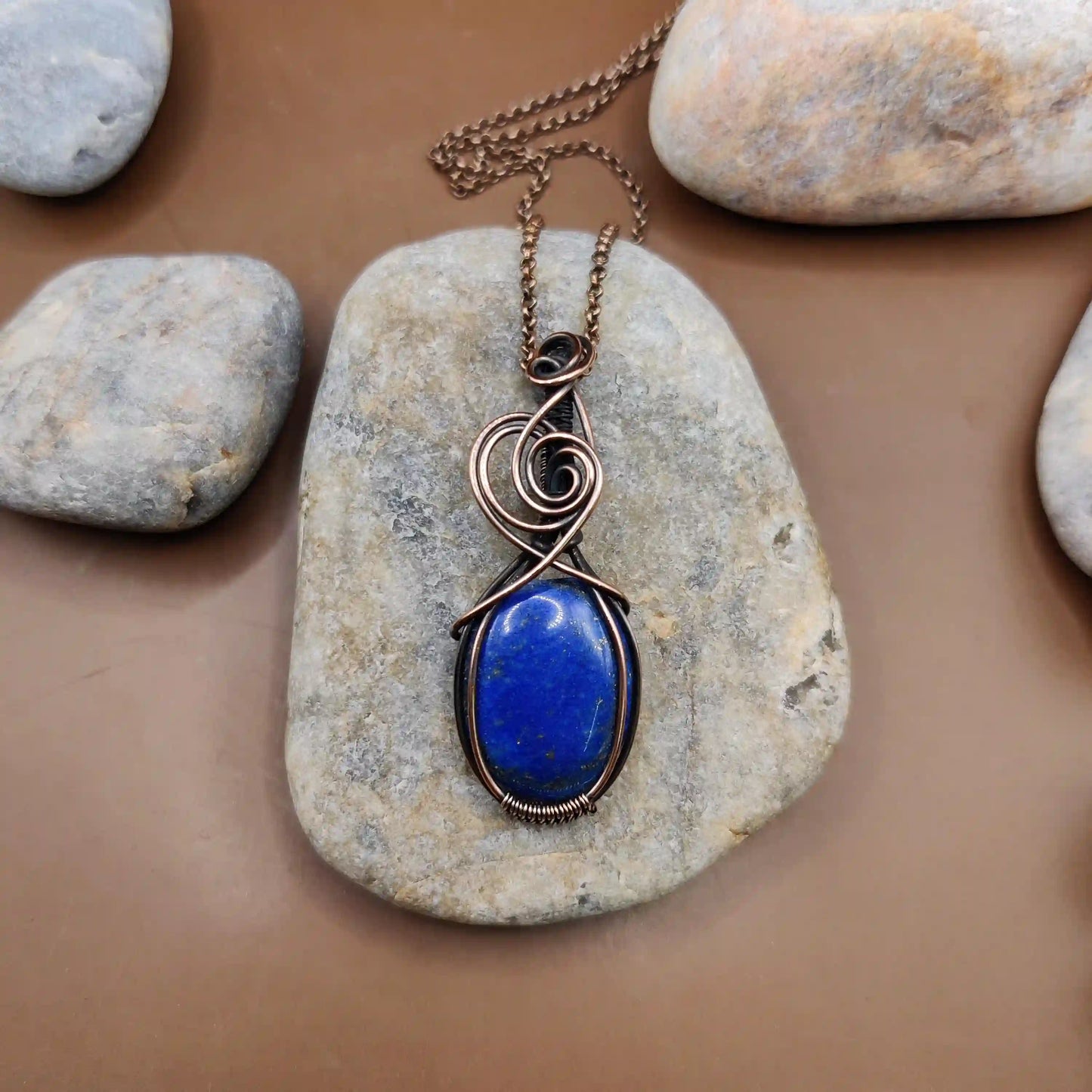 Grahish - Lapis Lazuli Necklace By Sanguine Aura Handcrafted Jewellery