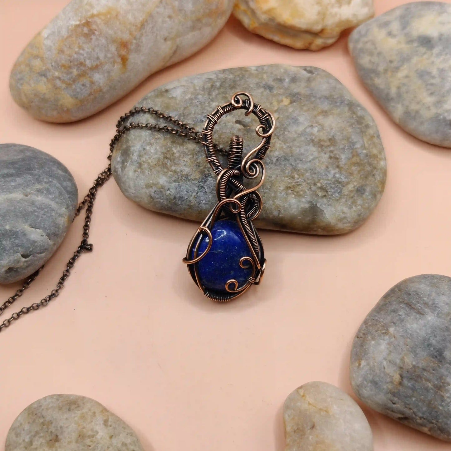 Ekaa - Lapis Lazuli Necklace By Sanguine Aura Handcrafted Jewellery