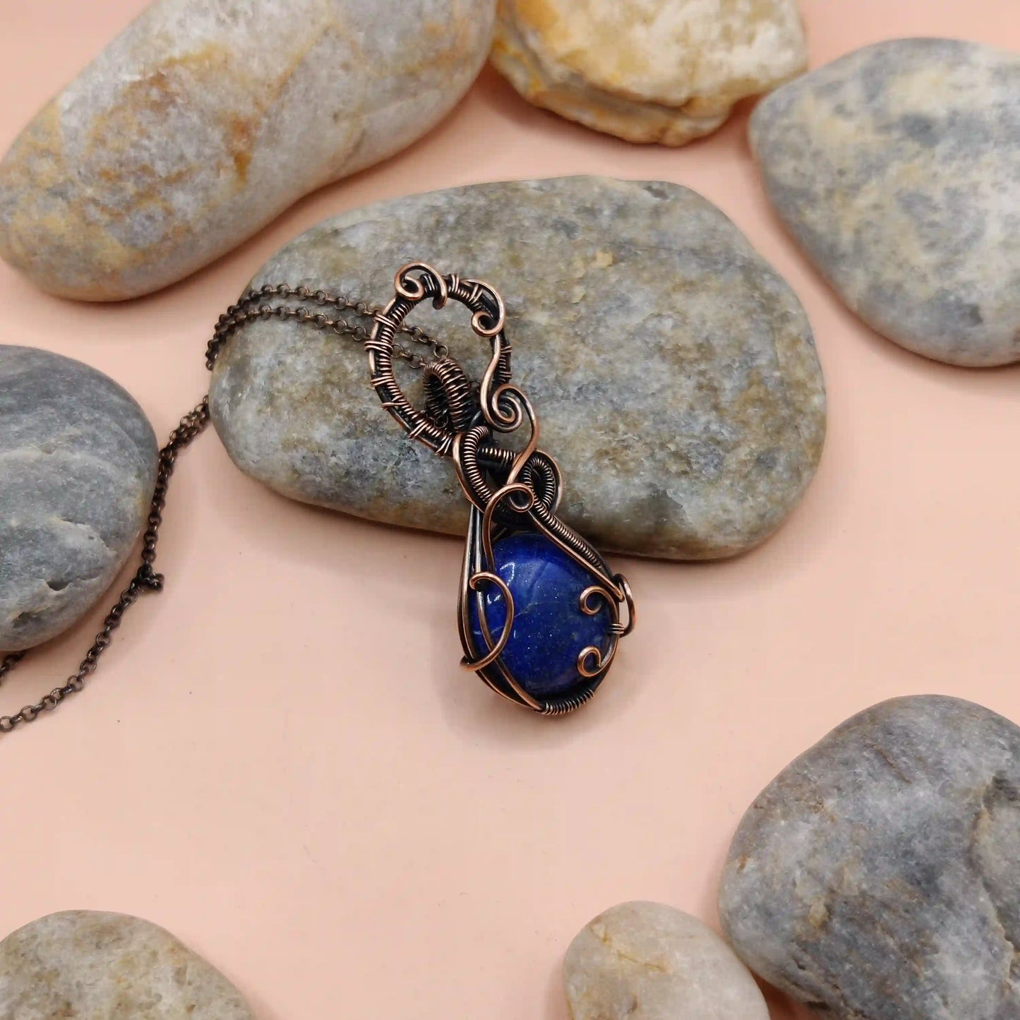 Ekaa - Lapis Lazuli Necklace By Sanguine Aura Handcrafted Jewellery