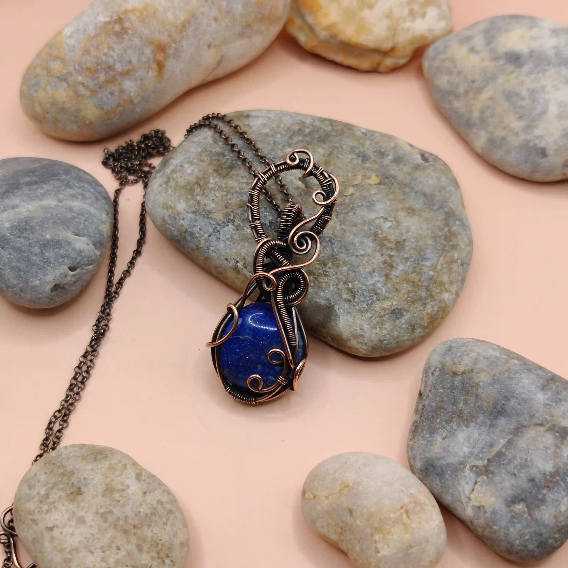 Ekaa - Lapis Lazuli Necklace By Sanguine Aura Handcrafted Jewellery