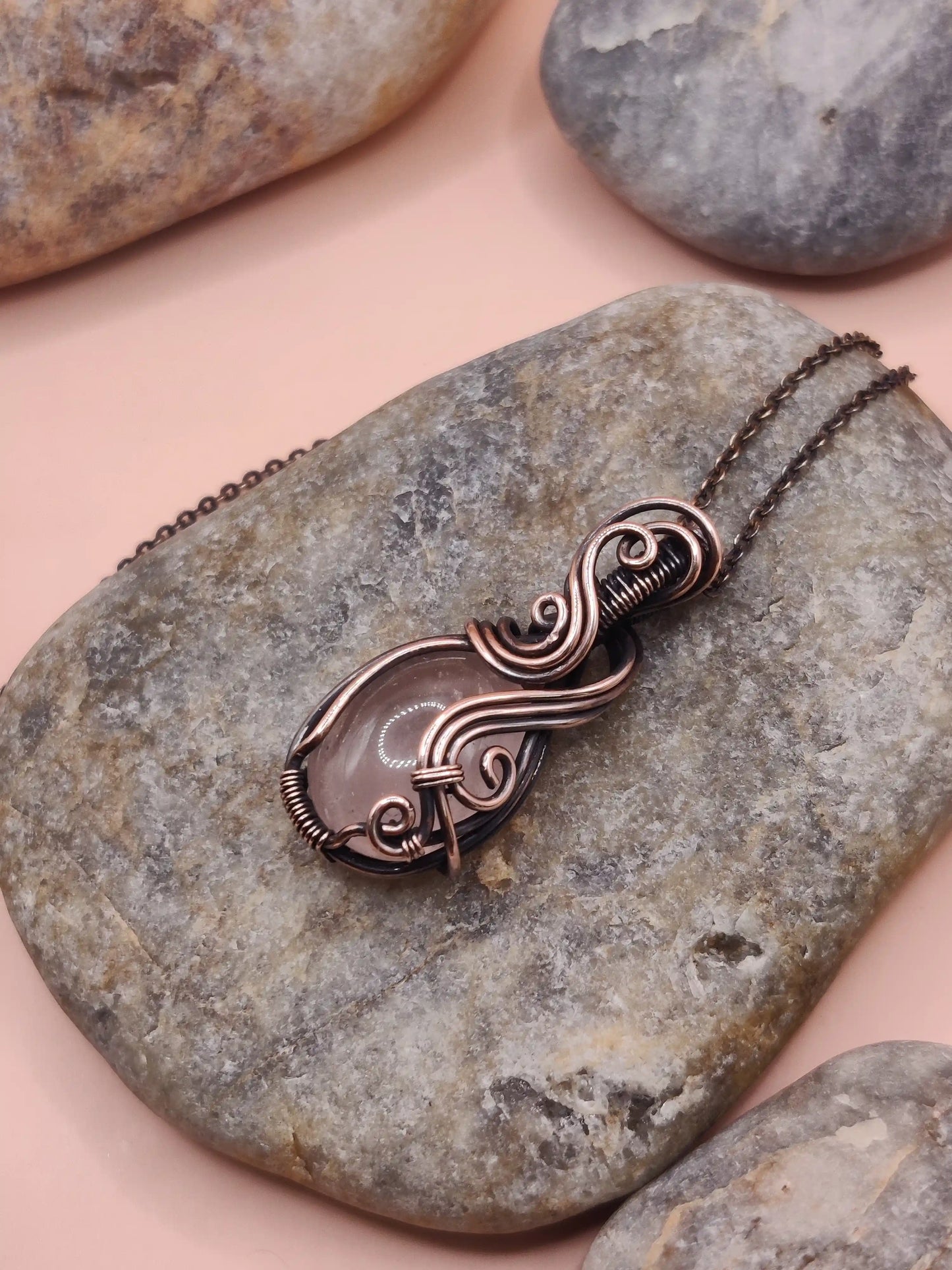 Tanvi - Rose Quartz Necklace 005