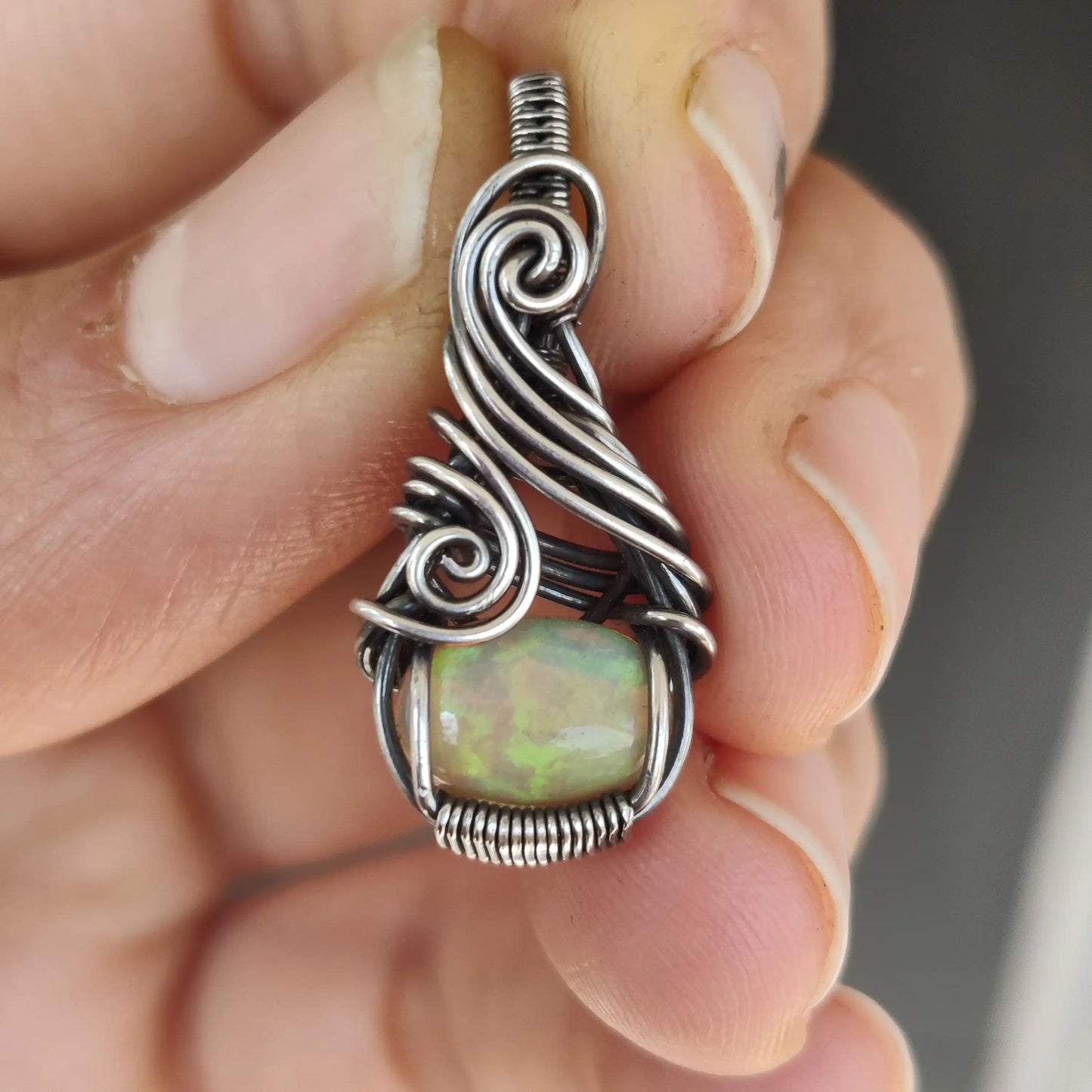 Banno - Ethiopian Fire Opal Silver Pendant