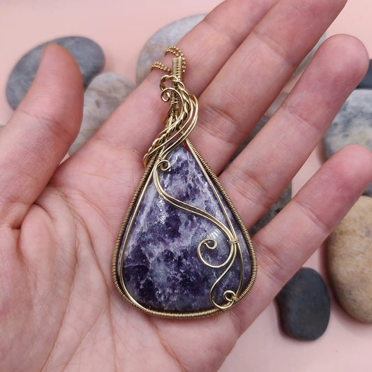 Prisha - Lepidolite Necklace - 001