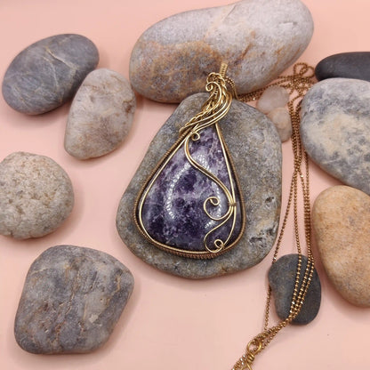 Prisha - Lepidolite Necklace - 001