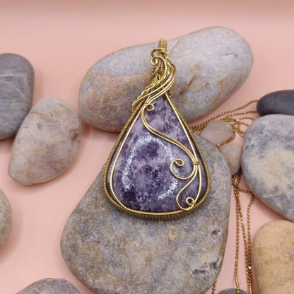 Prisha - Lepidolite Necklace - 001