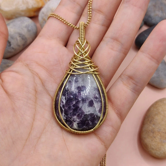 Prisha - Lepidolite Necklace - 002