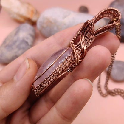 Aadhya - Rose Quartz Necklace 001
