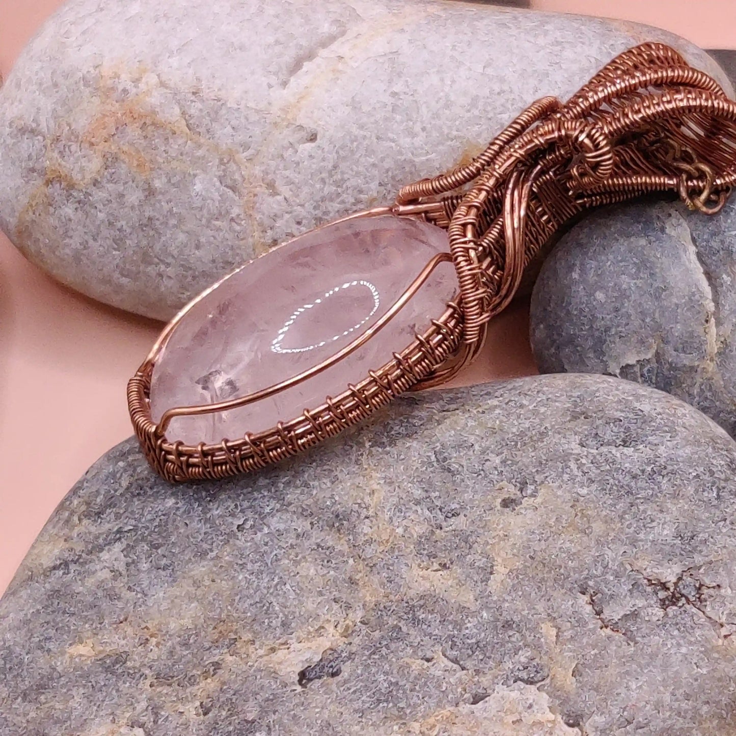 Aadhya - Rose Quartz Necklace 001
