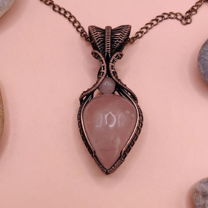 Aadhya - Rose Quartz Necklace 004