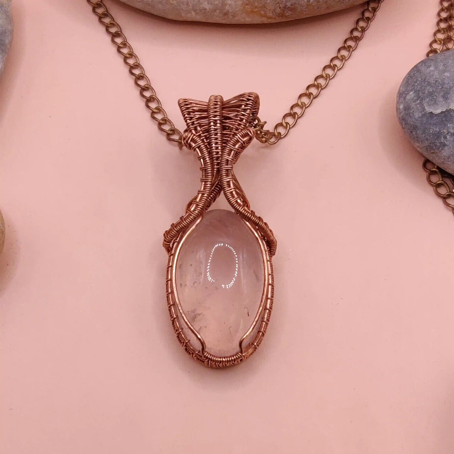 Aadhya - Rose Quartz Necklace 002
