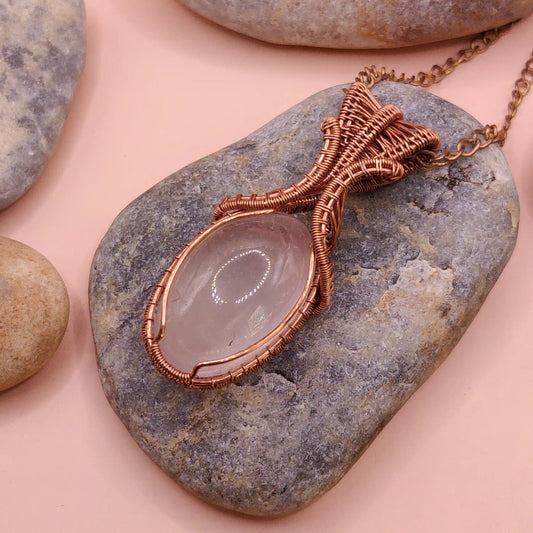 Aadhya - Rose Quartz Necklace 002