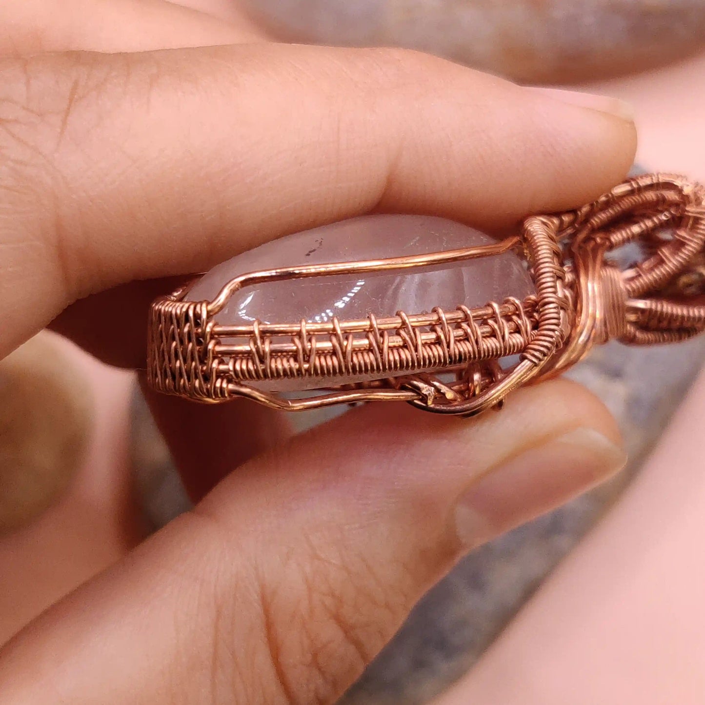 Aadhya - Rose Quartz Necklace 003