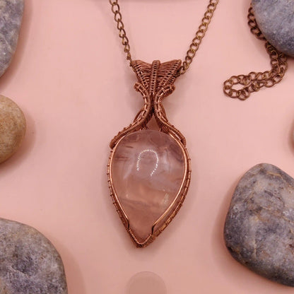 Aadhya - Rose Quartz Necklace 003