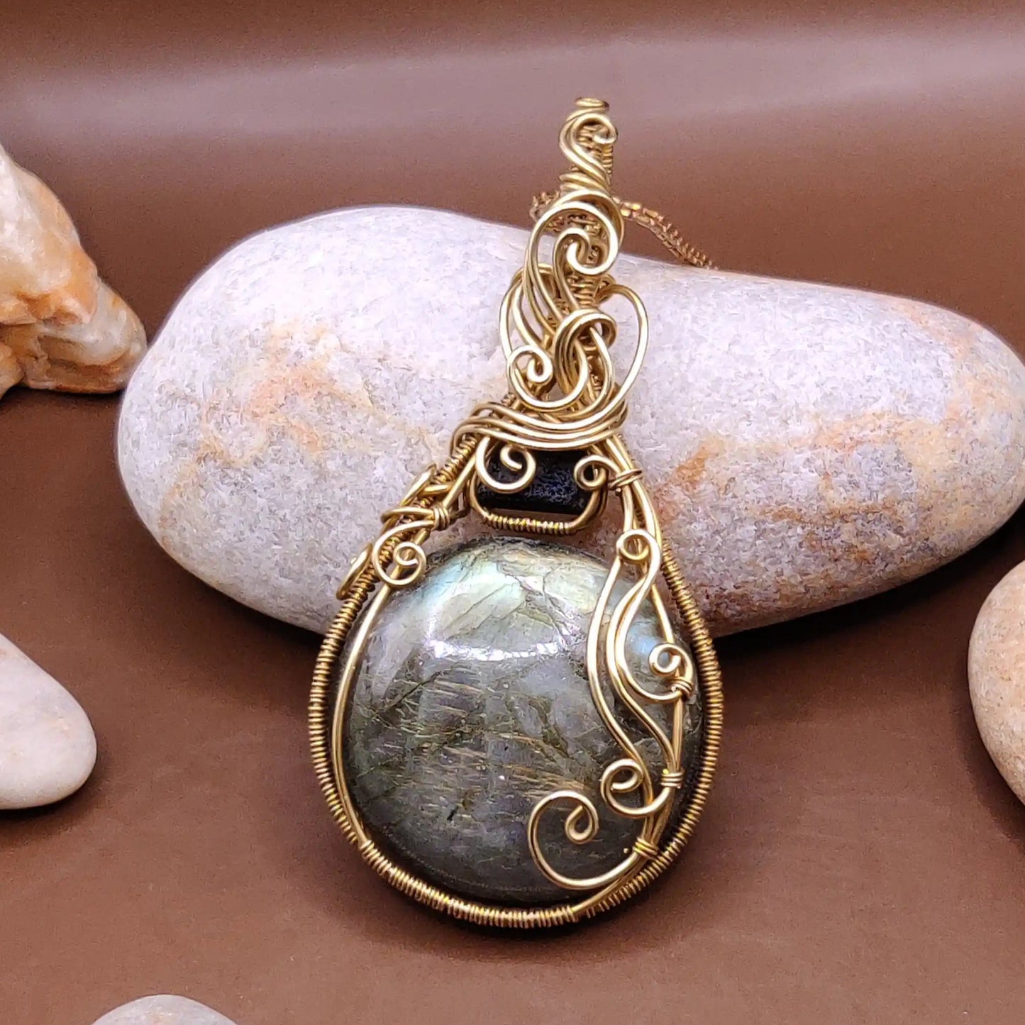 Mahesha - Labradorite and Tourmaline Necklace 001