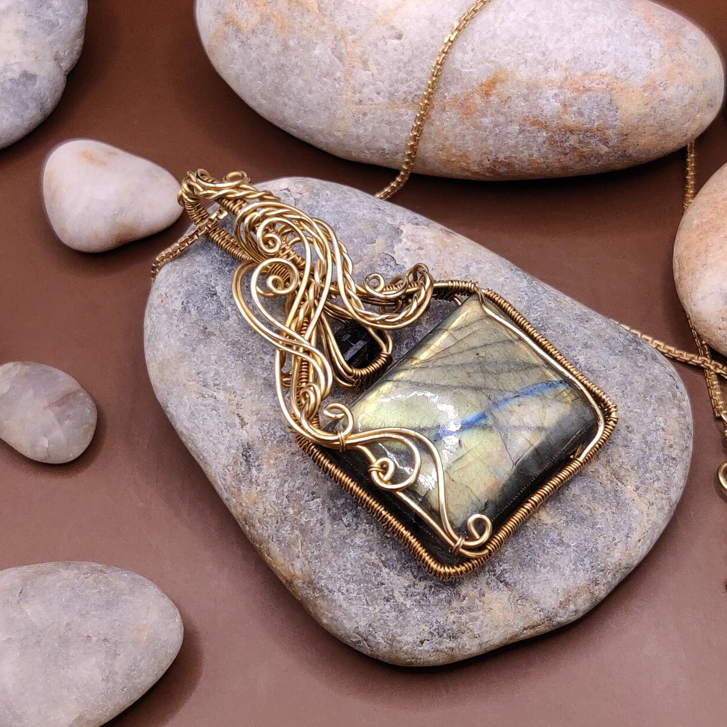 Mahesha - Labradorite and Tourmaline Necklace 003