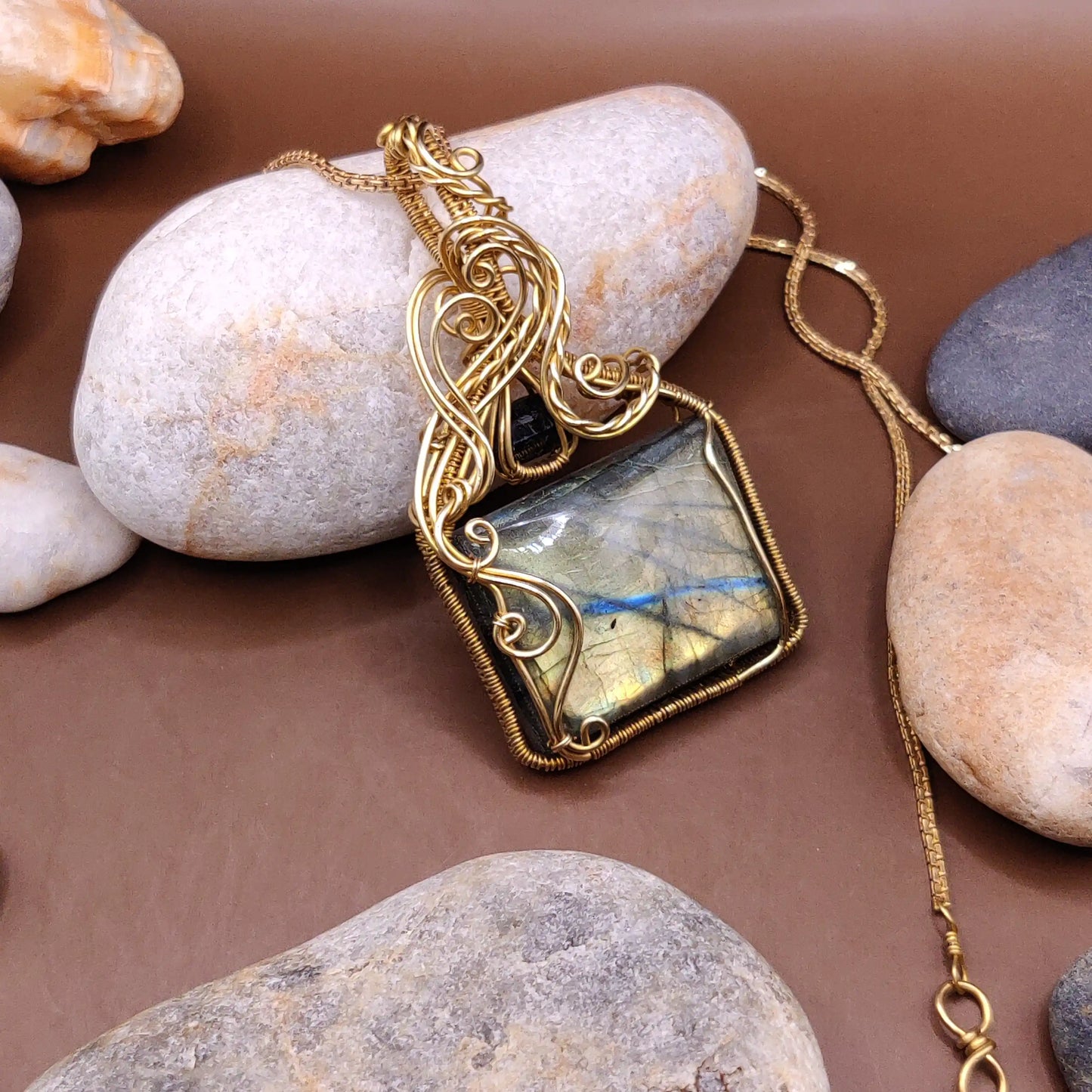 Mahesha - Labradorite and Tourmaline Necklace 003