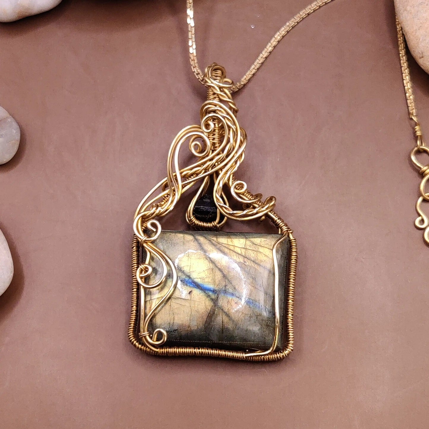 Mahesha - Labradorite and Tourmaline Necklace 003
