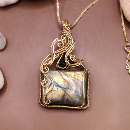 Mahesha - Labradorite and Tourmaline Necklace 003