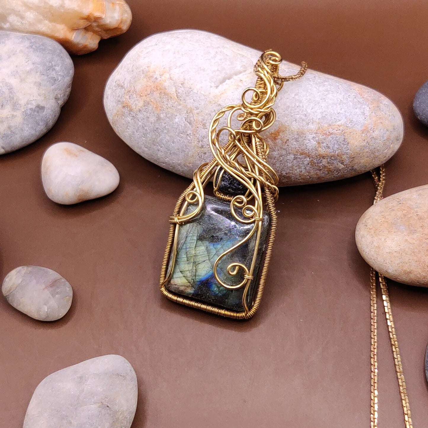 Mahesha - Labradorite and Tourmaline Necklace 004