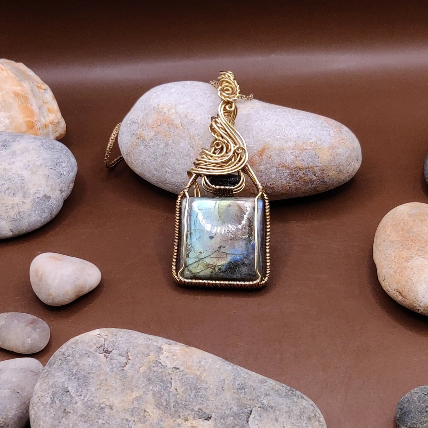 Mahesha - Labradorite and Tourmaline Necklace 005