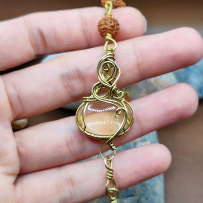 Kamal -Citrine and Rudraksha Bracelet 003