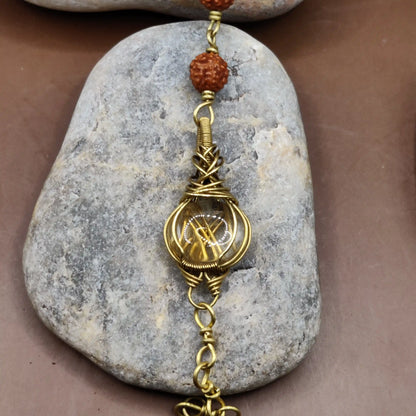 Kamal -Citrine and Rudraksha Bracelet 004