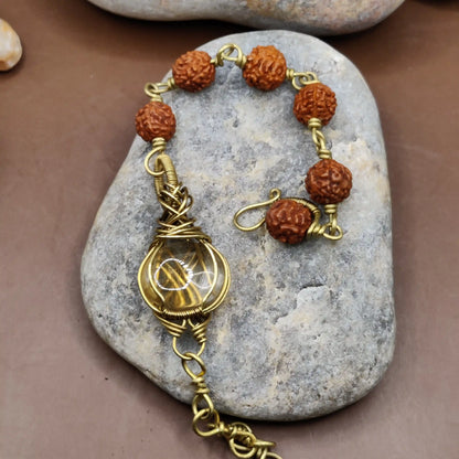 Kamal -Citrine and Rudraksha Bracelet 004
