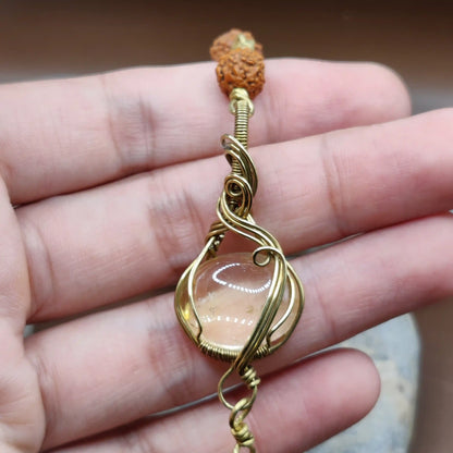 Kamal -Citrine and Rudraksha Bracelet 005