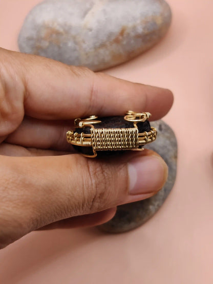 Aadhya - Raw Tektite (Chintamani) Necklace 003