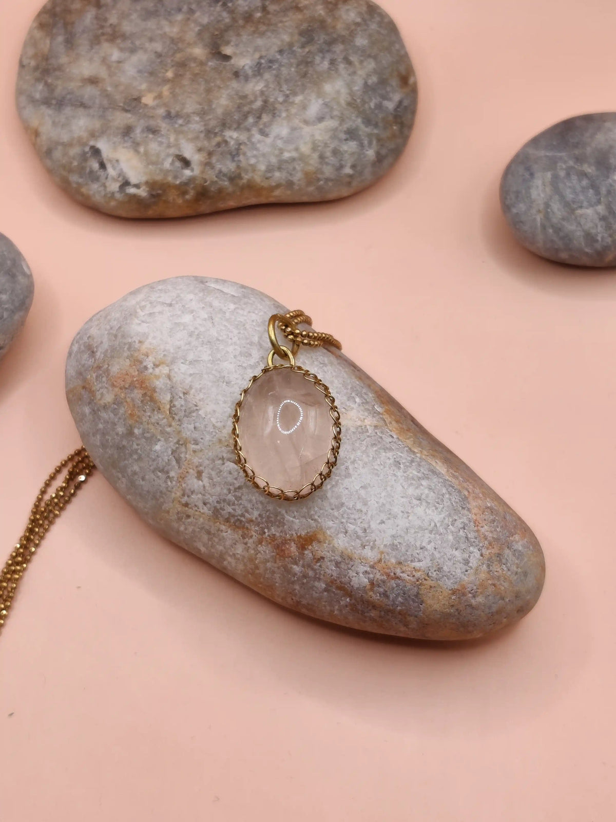 Meera – Rose Quartz Necklace – 005