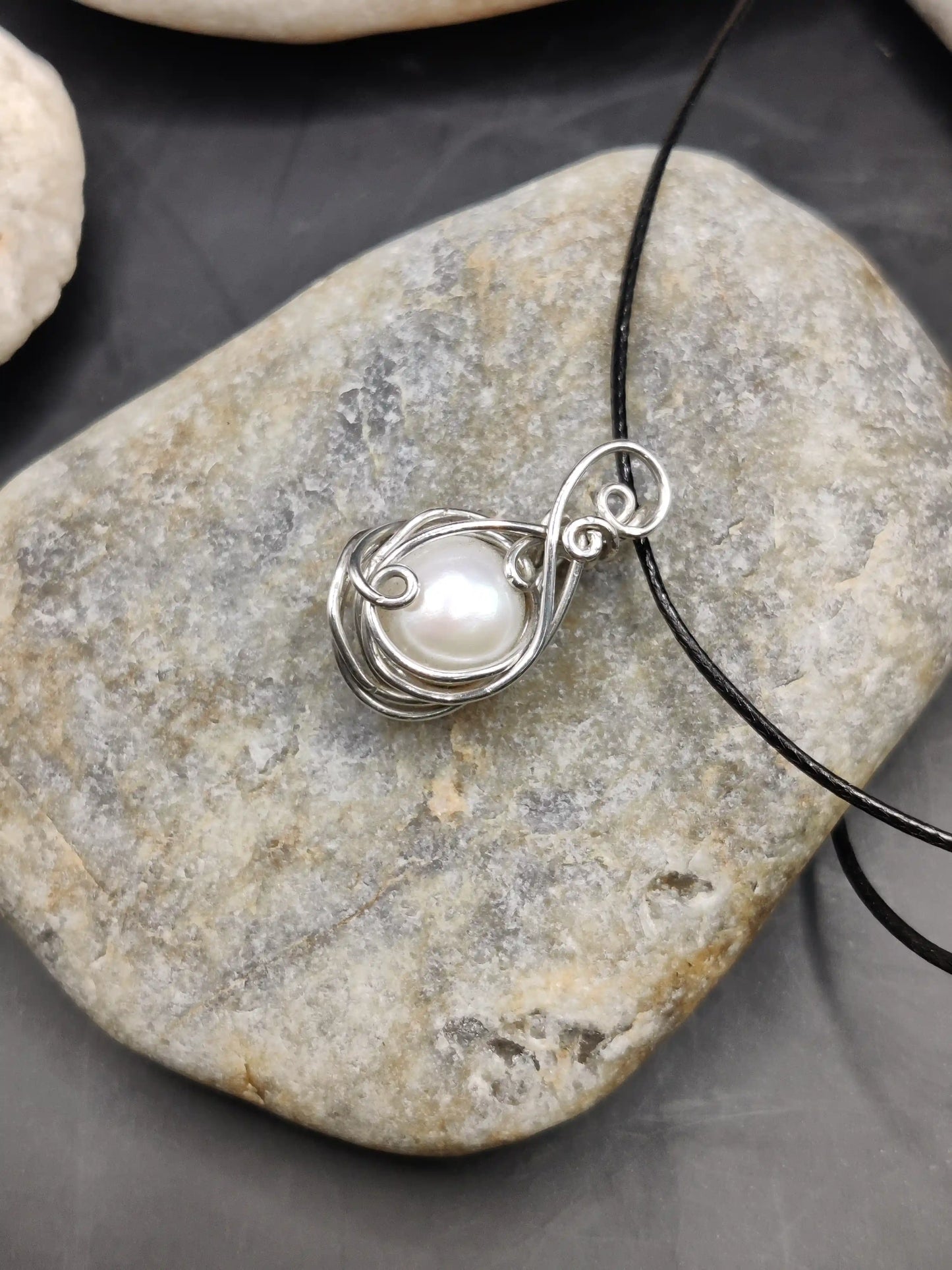 Poorv - Pearl Silver Pendant