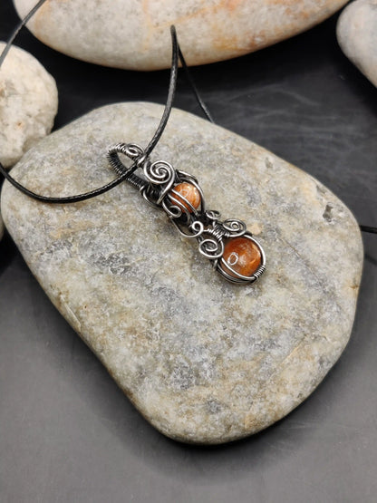 Jenil - Sunstone Silver Pendant