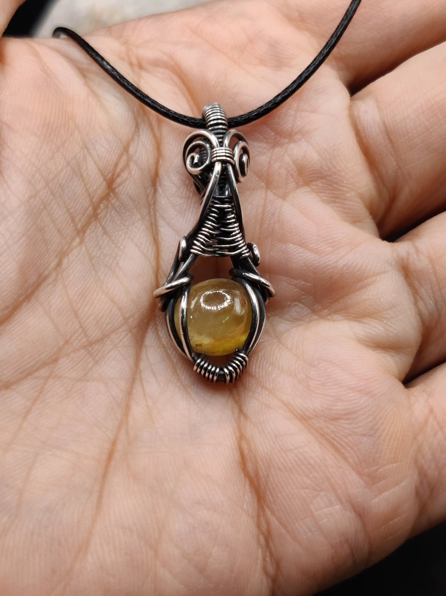 Nandu - Yellow Sapphire Silver Pendant