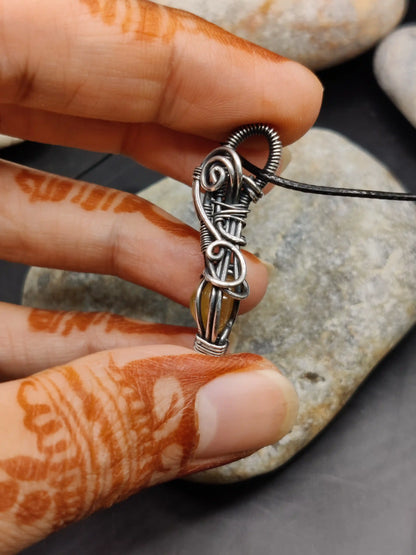 Nandu - Yellow Sapphire Silver Pendant