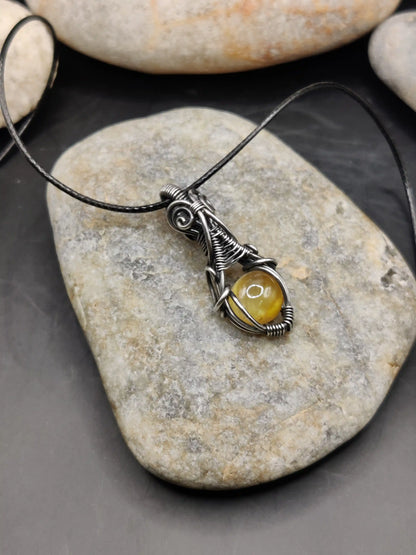 Nandu - Yellow Sapphire Silver Pendant