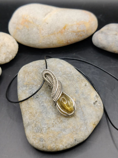 Anushka - Citrine Silver Pendant