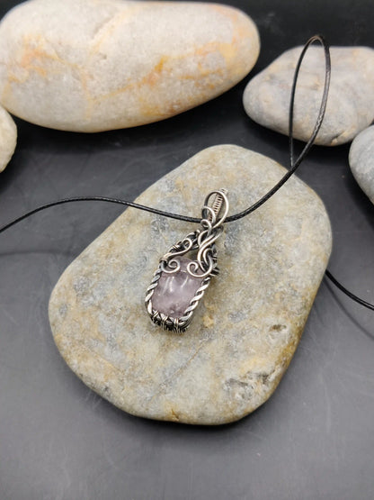 Bodhi - Morganite Silver Pendant