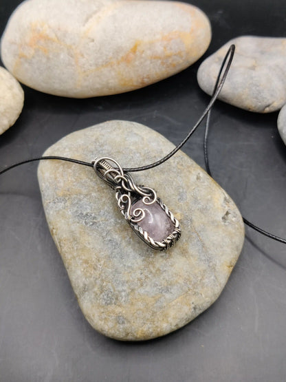 Bodhi - Morganite Silver Pendant