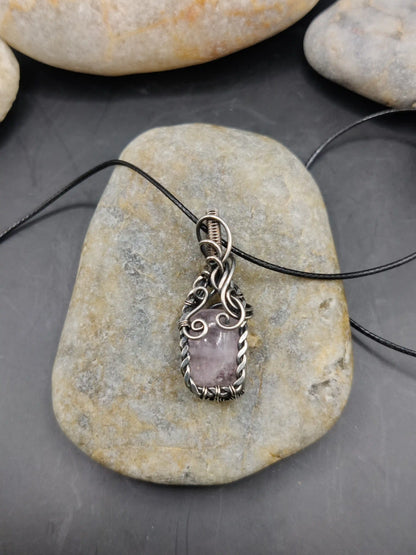 Bodhi - Morganite Silver Pendant