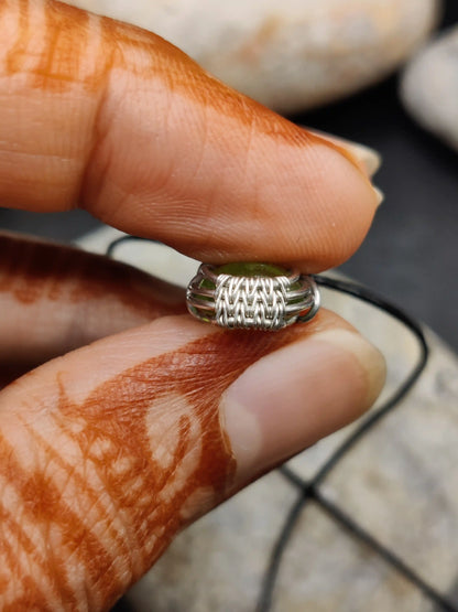 Indu - Peridot Silver Pendant