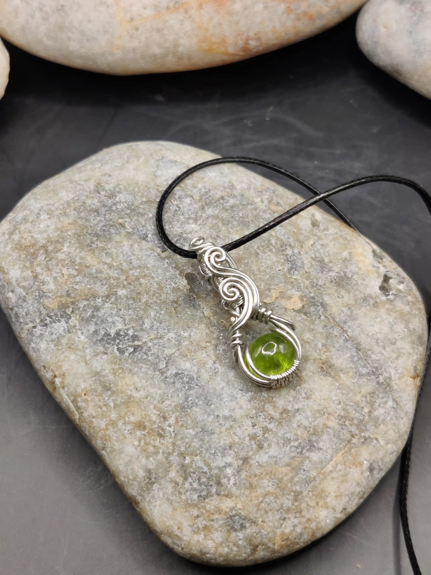 Indu - Peridot Silver Pendant