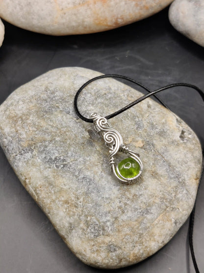 Indu - Peridot Silver Pendant