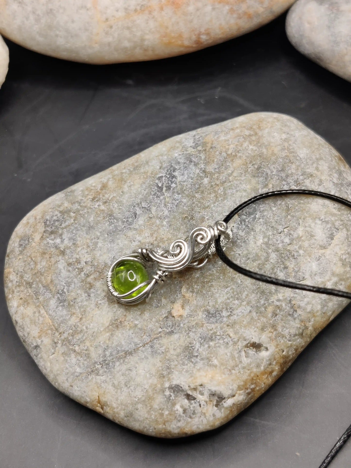 Indu - Peridot Silver Pendant