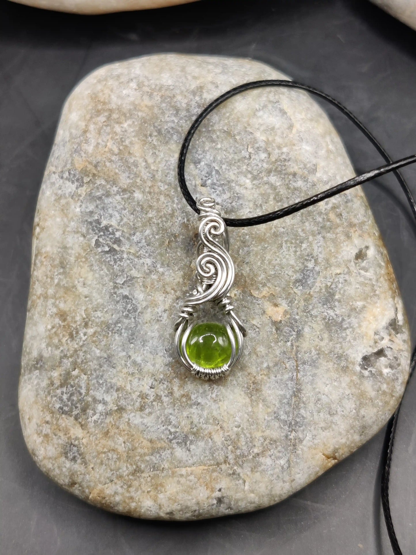 Indu - Peridot Silver Pendant
